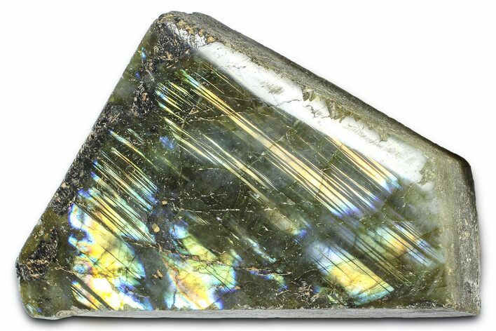 Single Side Polished Labradorite Section - Madagascar #364310